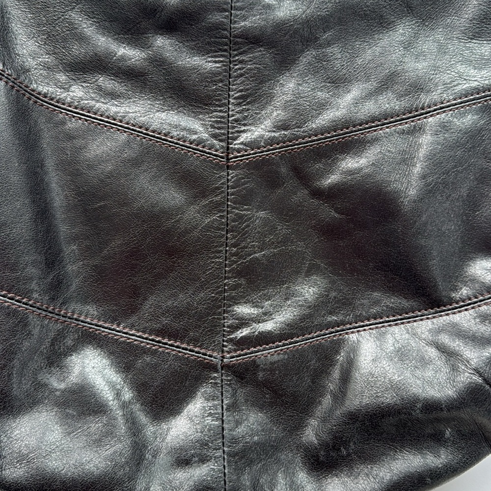 Hobo black leather shoulder bag - Picture 3 of 8